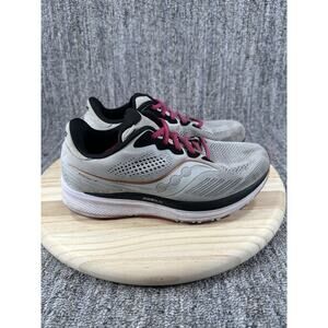Saucony Ride 14 Running Shoes Womens Size 7.5 Fog Sneakers S10650-55 Gray Purple